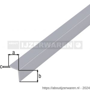 GAH Alberts hoekprofiel PVC grijs 10x10x1 mm 1 m - W51500949 - afbeelding 2