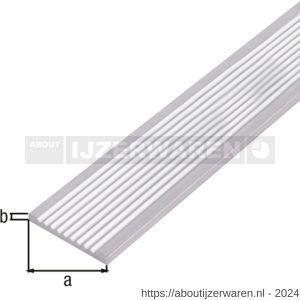 GAH Alberts platte stang platstaal geriffelt aluminium blank 30x3 mm 2 m - W51501604 - afbeelding 2