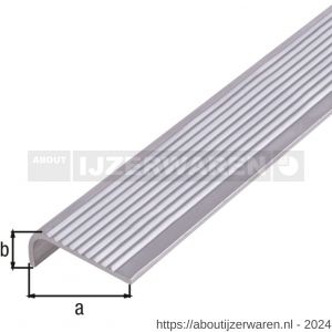 GAH Alberts trapbeschermingslijst aluminium blank 30x6x2 mm 1 m - W51501499 - afbeelding 2