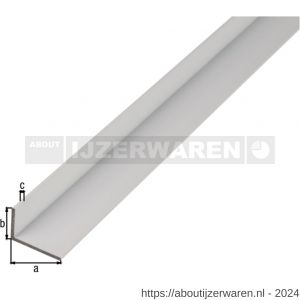 GAH Alberts hoekprofiel aluminium wit 20x10x1,5 mm 2,6 m - W51501010 - afbeelding 2