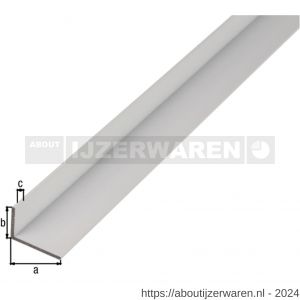 GAH Alberts hoekprofiel aluminium wit 30x20x2 mm 2,6 m - W51501011 - afbeelding 2