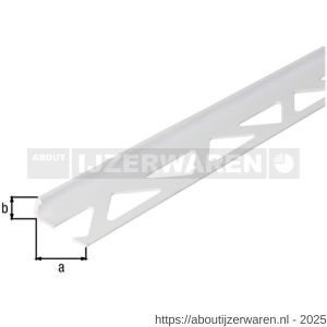 GAH Alberts afsluitprofiel tegels PVC wit 8 mm 2,5 m - W51500679 - afbeelding 2