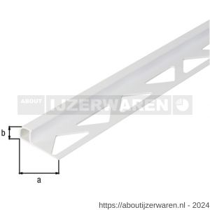 GAH Alberts afsluitprofiel afgerond tegel PVC wit 8 mm 2,5 m - W51501493 - afbeelding 2