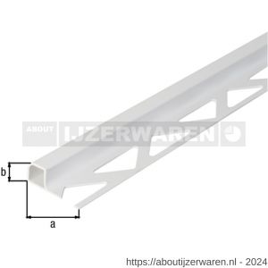 GAH Alberts afsluitprofiel afgerond tegel PVC wit 10 mm 2,5 m - W51501494 - afbeelding 2