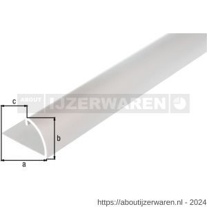 GAH Alberts afsluitprofiel afdeklijst aluminium zilver geeloxeerd 24,5x13,5 mm 1 m - W51501605 - afbeelding 2