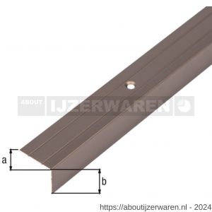 GAH Alberts trapbeschermingslijst aluminium brons geeloxeerd 24,5x20x1,5 mm 1 m - W51501522 - afbeelding 2