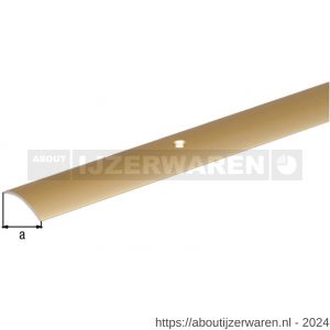 GAH Alberts overgangsprofiel staal messing 30 mm 2 m - W51501590 - afbeelding 2