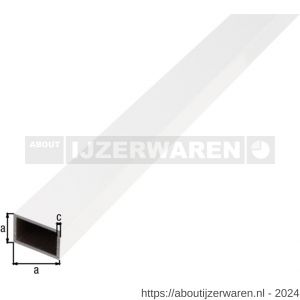 GAH Alberts rechthoekige buis aluminium wit 30x20x2 mm 2,6 m - W51500859 - afbeelding 2