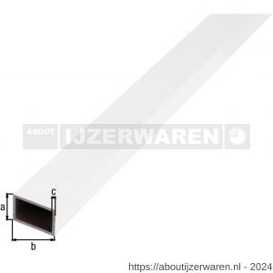 GAH Alberts rechthoekige buis aluminium wit 40x20x2 mm 2,6 m - W51500860 - afbeelding 2