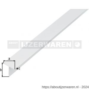 GAH Alberts T-profiel aluminium wit 25x25x2 mm 2,6 m - W51501325 - afbeelding 2