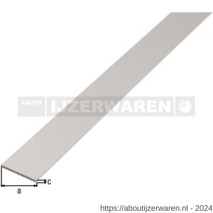 GAH Alberts platte stang aluminium zilver 20x2 mm 2,6 m - W51501203 - afbeelding 2