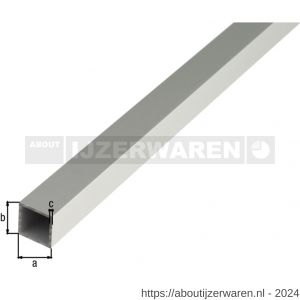 GAH Alberts vierkante buis aluminium zilver 20x20x1,5 mm 2,6 m - W51500876 - afbeelding 2