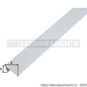 GAH Alberts hoekprofiel PVC aluminium grijs 25x15x1 mm 1 m - W51501053 - afbeelding 2