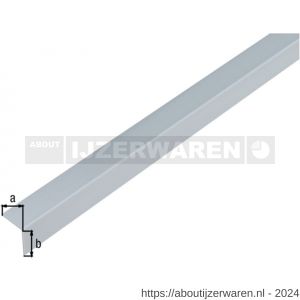 GAH Alberts hoekprofiel PVC aluminium grijs 25x15x1 mm 2,6 m - W51501054 - afbeelding 2