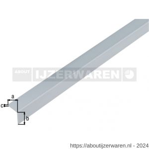 GAH Alberts hoekprofiel PVC aluminium grijs 20x20x1 mm 1 m - W51500952 - afbeelding 2