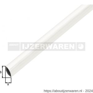 GAH Alberts kwartrondprofiel wit 22x1,2 mm 2,6 m - W51501546 - afbeelding 2