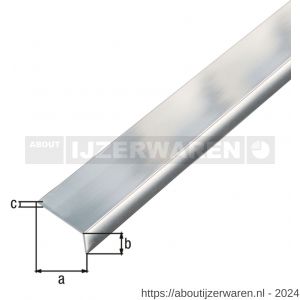 GAH Alberts hoekprofiel zelfklevend aluminium chroom 15x10x1 mm 1 m - W51501018 - afbeelding 2