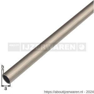 GAH Alberts ronde buis aluminium RVS optiek donker 8x1 mm 1 m - W51500817 - afbeelding 2