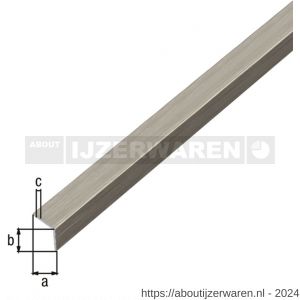 GAH Alberts hoekprofiel zelfklevend aluminium RVS optiek donker 15x15 mm 1 m - W51500767 - afbeelding 2