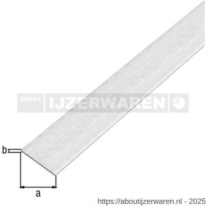 GAH Alberts platte stang zelfklevend aluminium RVS optiek licht 25x2 mm 1 m - W51500691 - afbeelding 2