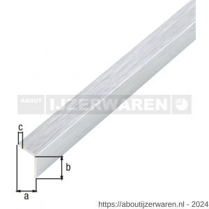 GAH Alberts hoekprofiel zelfklevend aluminium RVS optiek licht 10x10x1 mm 1 m - W51500769 - afbeelding 2