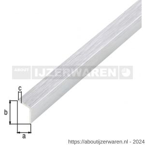 GAH Alberts hoekprofiel zelfklevend aluminium RVS optiek licht 10x10x1 mm 2 m - W51500770 - afbeelding 2