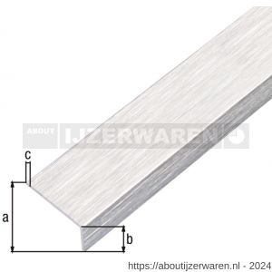 GAH Alberts hoekprofiel zelfklevend aluminium RVS optiek licht 15x10x1 mm 1 m - W51501023 - afbeelding 2