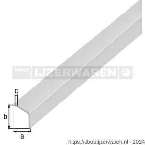 GAH Alberts hoekprofiel zelfklevend aluminium kogelgestraald zilver 15x15x1 mm 1 m - W51500778 - afbeelding 2