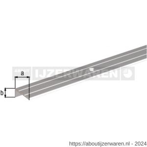 GAH Alberts trapbeschermingslijst geboord aluminium zilver geeloxeerd 24,5x20 mm 1 m SB - W51501515 - afbeelding 2