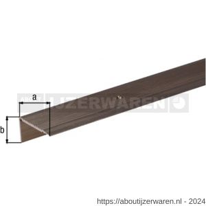 GAH Alberts trapbeschermingslijst geboord aluminium RVS geeloxeerd 43x23 mm 1 m SB - W51501510 - afbeelding 2