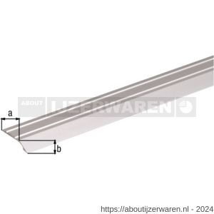 GAH Alberts afdek compensatieprofiel zelfklevend aluminium zilver geeloxeerd 30x4 mm 0,9 m SB - W51500674 - afbeelding 2