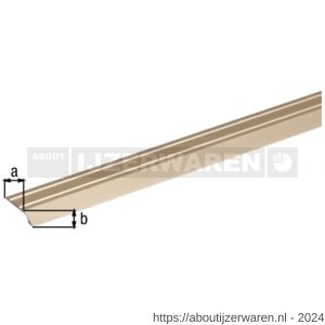 GAH Alberts afdek compensatieprofiel zelfklevend aluminium zand geeloxeerd 30x4 mm 0,9 m SB - W51500669 - afbeelding 2