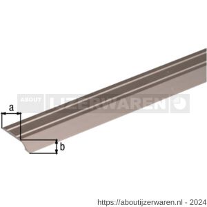 GAH Alberts compensatieprofiel zelfklevend aluminium RVS geeloxeerd 30x4 mm 0,9 m SB - W51500664 - afbeelding 2