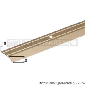 GAH Alberts compensatieprofiel geboord aluminium zand geeloxeerd 39x8 mm 0,9 m SB - W51500668 - afbeelding 2