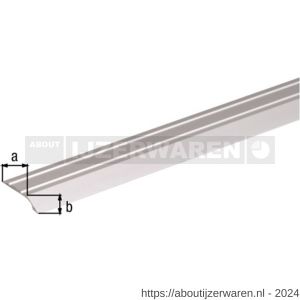 GAH Alberts compensatieprofiel geboord aluminium RVS 39x8 mm 0,9 m SB - W51500663 - afbeelding 2