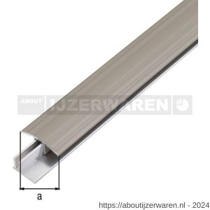 GAH Alberts overgangsprofiel Duo aluminium RVS geeloxeerd 34 mm 1 m SB - W51501573 - afbeelding 2