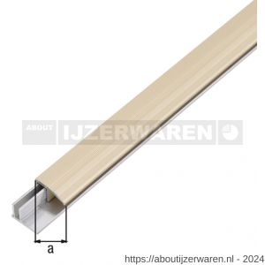 GAH Alberts afsluitprofiel Duo aluminium zand geeloxeerd 22 mm 1 m SB - W51500656 - afbeelding 2