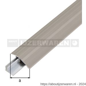 GAH Alberts compensatieprofiel Duo aluminium RVS geeloxeerd 44 mm 1 m SB - W51500657 - afbeelding 2