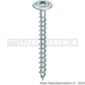 Heco-Topix-Plus achterwandschroef 3,5x20 mm Pozi-Drive PZD 2 variabele voldraad verzinkt blauw A3K 1000 stuks VARIANTA verpakking - W50802185 - afbeelding 1