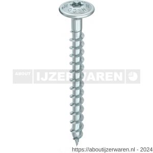 Heco-Topix-Plus achterwandschroef 3,0x35 mm T-Drive T 10 variabele voldraad verzinkt blauw A3K 500 stuks VARIANTA verpakking - W50802203 - afbeelding 1