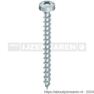 Heco-Topix-Plus spaanplaatschroef 3,0x12 mm rondkop Pozi-Drive PZD 1 variabele voldraad verzinkt blauw A3K 200 stuks SKV-klein verpakking - W50802546 - afbeelding 1