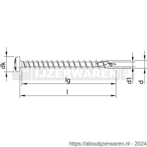 Heco-Topix-Plus spaanplaatschroef 6,0x50 mm rondkop Pozi-Drive PZD 3 variabele voldraad verzinkt blauw A3K 200 stuks VARIANTA verpakking - W50802631 - afbeelding 2