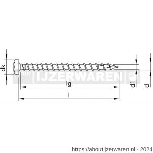 Heco-Topix-Plus spaanplaatschroef 4,5x40 mm rondkop T-Drive T 20 variabele voldraad verzinkt blauw A3K 500 stuks VARIANTA verpakking - W50802669 - afbeelding 2