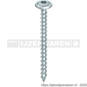 Heco-Topix-Plus tellerkopschroef 6,0x40 mm tellerkop T-Drive T 30 variabele voldraad verzinkt blauw A3K 200 stuks VARIANTA verpakking - W50802475 - afbeelding 1