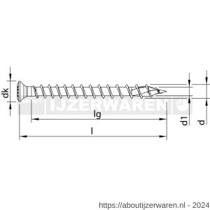 Heco-Topix-Plus RVS A2 gevelschroef 4,5x70 verzonken lenskop Heco-Drive HD 20 variabele voldraad blank glijcoating 200 stuks VARIANTA verpakking - W50803310 - afbeelding 2