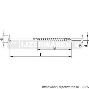 Heco-Topix-Plus tellerkopschroef 8,0x220 mm tellerkop XL T-Drive T 40 deeldraad verzinkt blauw A3K 50 stuks VARIANTA verpakking - W50802465 - afbeelding 2
