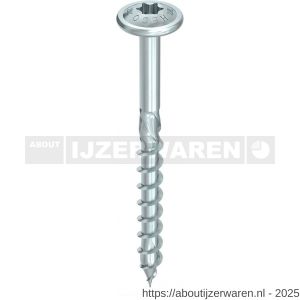 Heco-Topix-Plus tellerkopschroef 6,0x100 mm tellerkop T-Drive T 30 deeldraad verzinkt blauw A3K 100 stuks VARIANTA verpakking - W50802486 - afbeelding 1