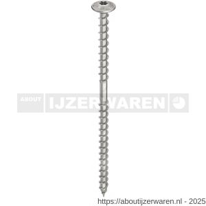 Heco-Topix-Plus-T Solar RVS A2 tellerkopschroef 8,0x240 mm tellerkop T-Drive T 40 onderkopdraad blank glijcoating 50 stuks VARIANTA verpakking - W50802452 - afbeelding 1