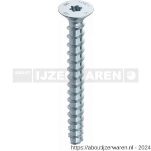 Heco Multi-Monti-Plus F schroefanker 6,0x60 mm platverzonken kop T-Drive T 30 verzinkt blauw A2K 100 stuks VARIANTA verpakking - W50801983 - afbeelding 1