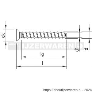 Heco Multi-Monti-Plus F schroefanker 7,5x45 mm platverzonken kop T-Drive T 40 verzinkt blauw A2K 100 stuks VARIANTA verpakking - W50802004 - afbeelding 2